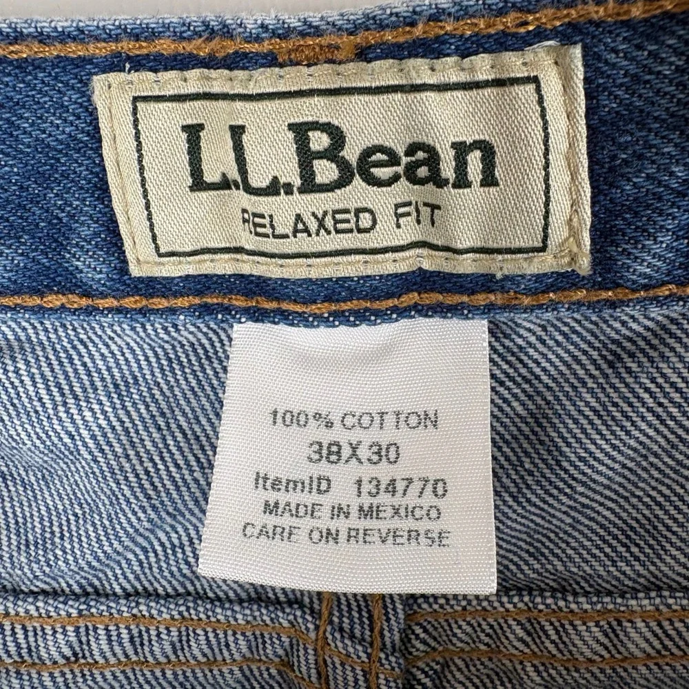 LLBean Double L Jeans Relaxed Fit Men's 38x30‎ Heavyweight 100% Cotton Workwear
